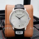 Perfect Replica Jaeger LeCoultre Master White Face Stainless Steel Carved Case 41mm Watch 